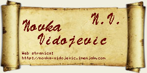 Novka Vidojević vizit kartica